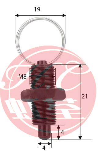 Z236拉環螺紋定位柱M8(1.0)